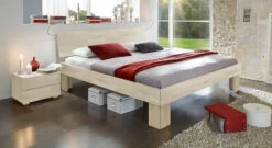 Bett "Nevada" -Bettbezüge Verkäufe 2024 massivholzbett nevada stabil buchenholz weiss 30cm gr