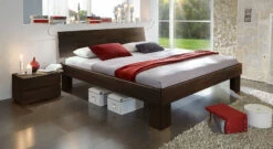Bett "Nevada" -Bettbezüge Verkäufe 2024 massivholzbett nevada stabil buchenholz wenge 30cm gr
