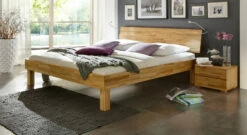 Bett "Riga" -Bettbezüge Verkäufe 2024 massivholzbett riga kernbuche natur fusshoehe 25cm gr