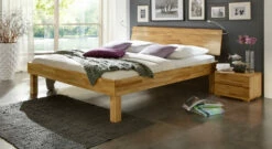 Bett "Riga" -Bettbezüge Verkäufe 2024 massivholzbett riga kernbuche natur fusshoehe 30cm gr