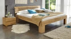 Bett "Wood Romance" -Bettbezüge Verkäufe 2024 massivholzbett wood romance 30cm kernbuche