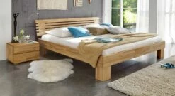 Bett "Wood Romance" -Bettbezüge Verkäufe 2024 massivholzbett wood romance kernbuche 25cm