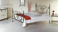 Bett "San Pedro" -Bettbezüge Verkäufe 2024 metall bett san pedro anthrazit gold gewischt gr