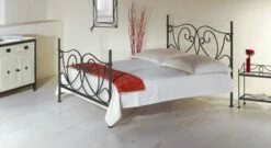 Bett "San Pedro" -Bettbezüge Verkäufe 2024 metall bett san pedro anthrazit silber gewischt gr