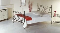 Bett "San Pedro" -Bettbezüge Verkäufe 2024 metall bett san pedro braun gold gewischt gr