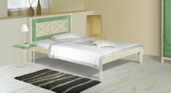 Bett "Pintana" 20 Bett "Pintana" -Bettbezüge Verkäufe 2024 metallbett pintana eiche gruen creme gold gewischt gr