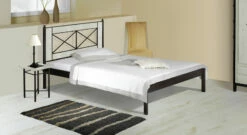 Bett "Pintana" 24 Bett "Pintana" -Bettbezüge Verkäufe 2024 metallbett pintana eiche weiss anthrazit gold gewischt gr