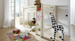 Midi-Hochbett "Kids Paradise" -Bettbezüge Verkäufe 2024 midi hochbett kids paradise kiefernholz weiss