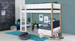 Midi-Hochbett "Kids Town" -Bettbezüge Verkäufe 2024 midi hochbett kids town buchepfosten robust