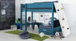 Midi-Hochbett "Kids Town" Color Mit Kletterwand