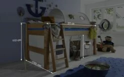 Mini-Hochbett "Kids Fantasy" -Bettbezüge Verkäufe 2024 mini hochbett kids fantasy bemassung grafik