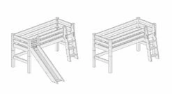 Mini-Hochbett "Kids Paradise" Express -Bettbezüge Verkäufe 2024 mini hochbett kids paradise grafik schraeg leiter