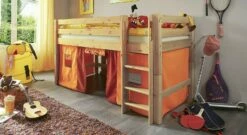 Mini-Hochbett "Kids Paradise" -Bettbezüge Verkäufe 2024 mini hochbett kids paradise kiefer natur lackiert