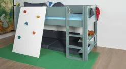 Mini-Hochbett "Kids Town" Color Mit Kletterwand -Bettbezüge Verkäufe 2024 mini hochbett kids town color kletterwand weiss stabil