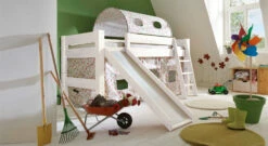 Mini-Rutschen-Hochbett "Kids Dreams" -Bettbezüge Verkäufe 2024 mini rutschen hochbett kids dreams weiss gr