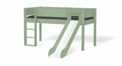 Mini-Rutschen-Hochbett "Kids Town" Color -Bettbezüge Verkäufe 2024 mini rutschen hochbett kids town color hellgruen