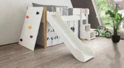 Mini-Rutschen-Hochbett "Kids Town" Mit Kletterwand