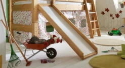Mini-Rutschen-Hochbett "Kids Dreams" -Bettbezüge Verkäufe 2024 mini rutschen hochbett rutsche kids dreams gr