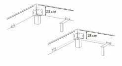 Bett "Valletta" -Bettbezüge Verkäufe 2024 montage moeglichkeit eckwinkel anbringung gr
