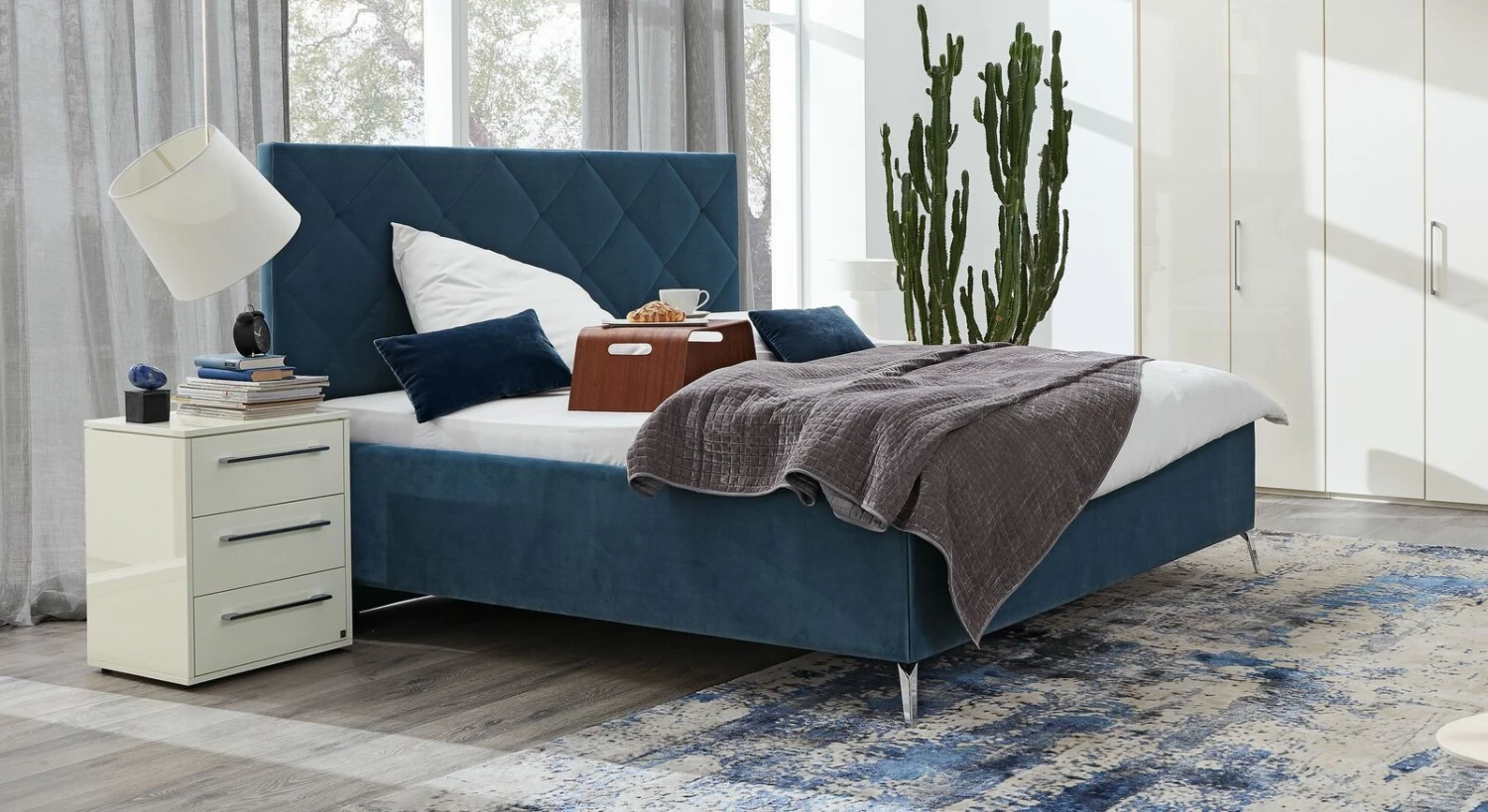 MUSTERRING Polsterbett "Epos" Mit Kopfteil In Rautensteppung 3 MUSTERRING Polsterbett "Epos" Mit Kopfteil In Rautensteppung