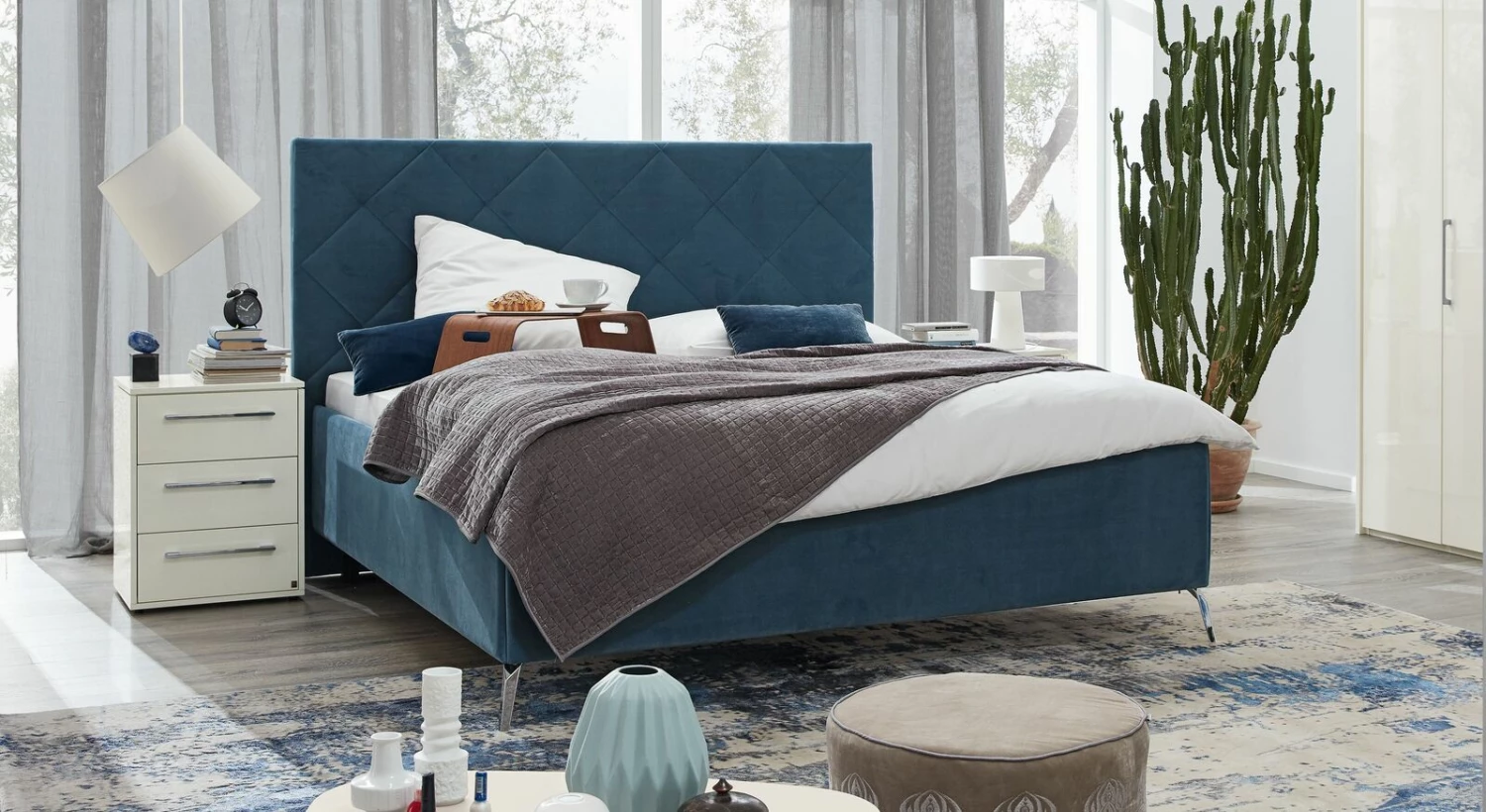 MUSTERRING Polsterbett "Epos" Mit Kopfteil In Rautensteppung 4 MUSTERRING Polsterbett "Epos" Mit Kopfteil In Rautensteppung – Bild 2