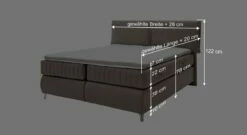 MUSTERRING Boxspringbett "Felina-Basic" Bombierung -Bettbezüge Verkäufe 2024 musterring boxspringbett felina basic bombierung bezug sandfarben bemassung grafik