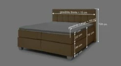 MUSTERRING Boxspringbett "Felina-Basic" Kassettensteppung -Bettbezüge Verkäufe 2024 musterring boxspringbett felina basic kassettensteppung bezug gold bemassung grafik