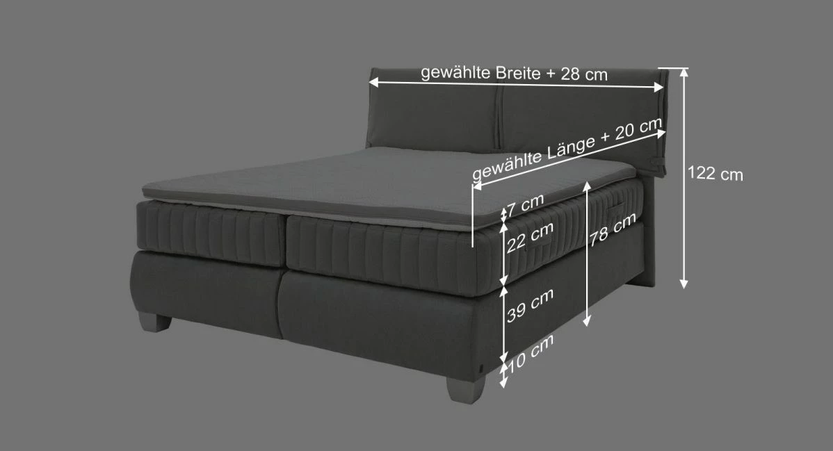MUSTERRING Boxspringbett "Felina-Basic" Pfeifensteppung 7 MUSTERRING Boxspringbett "Felina-Basic" Pfeifensteppung – Bild 5
