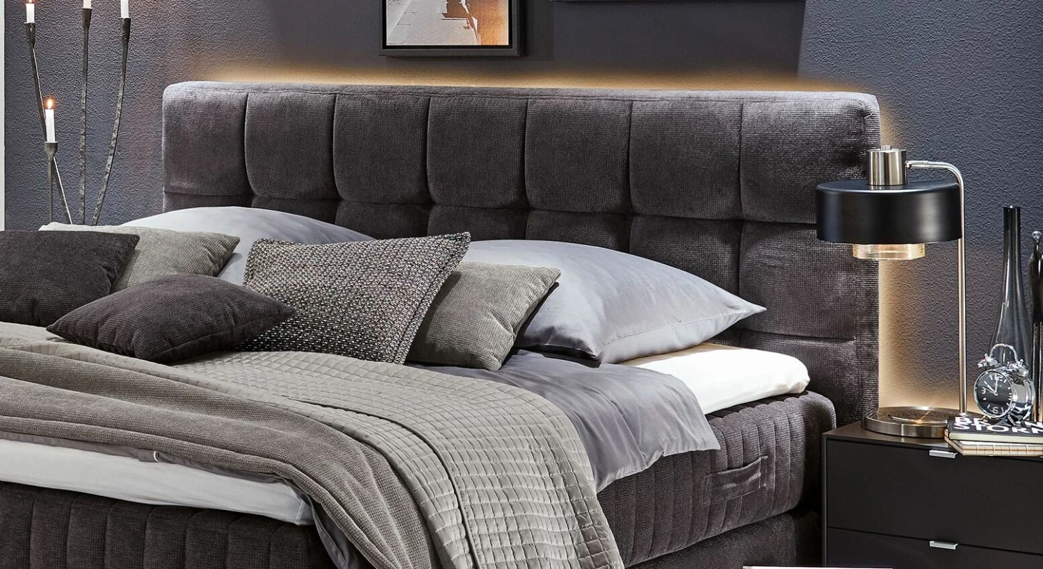 MUSTERRING Boxspringbett "Felina-Fly" Kassettensteppung 4 MUSTERRING Boxspringbett "Felina-Fly" Kassettensteppung – Bild 2