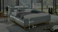 MUSTERRING Polsterbett "Delphi" Variante A -Bettbezüge Verkäufe 2024 musterring polsterbett delphi variante a bemassungs grafik