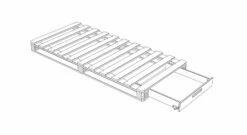 Palettenbett "Nimba" -Bettbezüge Verkäufe 2024 palettenbett grafik 90er breite