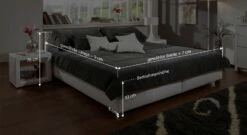 Bett "Amadeo" -Bettbezüge Verkäufe 2024 polsterbett amadeo bemassung grafik