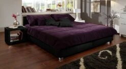 Bett "Amadeo" -Bettbezüge Verkäufe 2024 polsterbett amadeo leder schwarz 1600