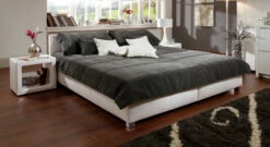 Bett "Amadeo" -Bettbezüge Verkäufe 2024 polsterbett amadeo leder weiss 1600 1