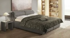 Bett "Cremona" 37 Bett "Cremona" -Bettbezüge Verkäufe 2024 polsterbett cremona bezug microvelours dunkelgrau