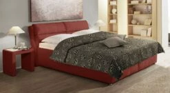 Bett "Cremona" 34 Bett "Cremona" -Bettbezüge Verkäufe 2024 polsterbett cremona bezug microvelours dunkelrot