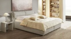 Bett "Cremona" 29 Bett "Cremona" -Bettbezüge Verkäufe 2024 polsterbett cremona bezug microvelours hellgrau