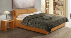Bett "Cremona" 33 Bett "Cremona" -Bettbezüge Verkäufe 2024 polsterbett cremona bezug microvelours orange