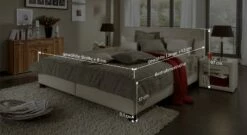 Bett "Sansone" -Bettbezüge Verkäufe 2024 polsterbett sansone bemassung grafik