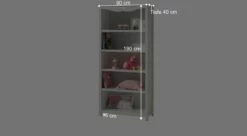 Regal "Asami" -Bettbezüge Verkäufe 2024 regal asami 4 einlegeboeden bemassungs grafik