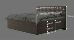 SCHLARAFFIA Boxspringbett "Medea" -Bettbezüge Verkäufe 2024 schlaraffia boxspringbett medea bemassung grafik