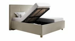 SCHLARAFFIA Stauraumbett "Verdi" -Bettbezüge Verkäufe 2024 schlaraffia stauraumbett verdi microvelours webstoff bezug secret beige