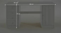 Schreibtisch "Kids Paradise 02" -Bettbezüge Verkäufe 2024 schreibtisch kids paradise 02 bemassung grafik