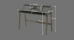 Schreibtisch "Maila" -Bettbezüge Verkäufe 2024 schreibtisch maila bemassungs skizze