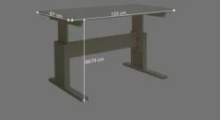 LIFETIME Schreibtisch "Original" Höhenverstellbar -Bettbezüge Verkäufe 2024 schreibtisch original lifetime bemassung grafik hoehenverstellbar