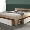 Schubkasten-Bett Mit Nachttischen "Edvin" 2 Schubkasten-Bett Mit Nachttischen "Edvin" -Bettbezüge Verkäufe 2024 schubkasten bett 2 nachttische edvin zweifarbig
