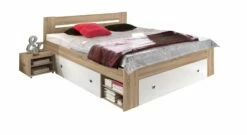 Schubkasten-Bett Mit Nachttischen "Edvin" -Bettbezüge Verkäufe 2024 schubkasten bett edvin nachttische ausfahrbar