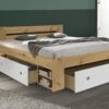 Schubkasten-Bett Mit Nachttischen "Eibar" -Bettbezüge Verkäufe 2024 schubkasten bett eibar weiss faecher