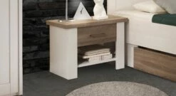 Schubkasten-Bett Mit Nachttischen "Jordi" -Bettbezüge Verkäufe 2024 schubkasten bett jordi passend nachttische modern