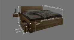 Schubkasten-Bett "Taric" -Bettbezüge Verkäufe 2024 schubkasten bett taric bemassungsgrafik